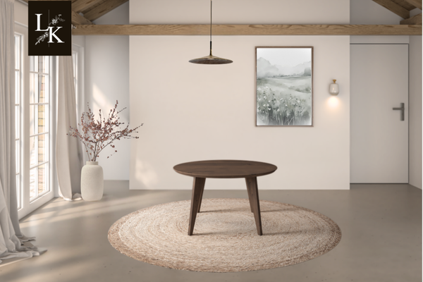 Landelijk Klassiek - Rond - eettafel Conwy - eiken