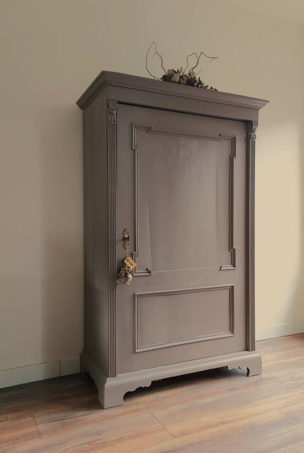 Landelijke klassieke kast, eendeurskast, Duits, oud-eiken