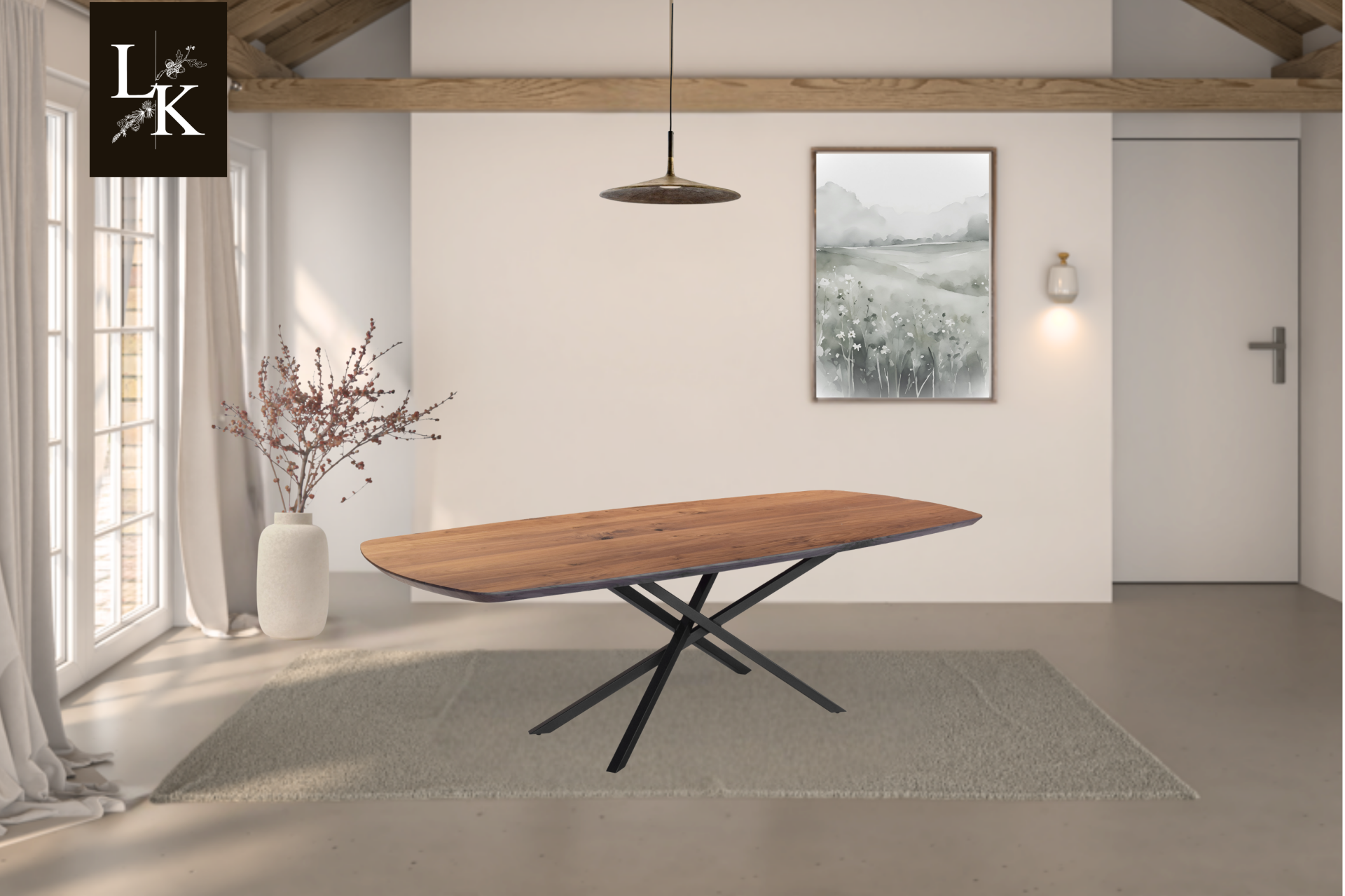 Landelijk Klassiek - Deens ovaal - eettafel Langeland - walnoten