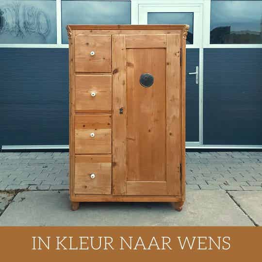 Landelijke klassieke kast, meidenkast, ladekast, broodkast