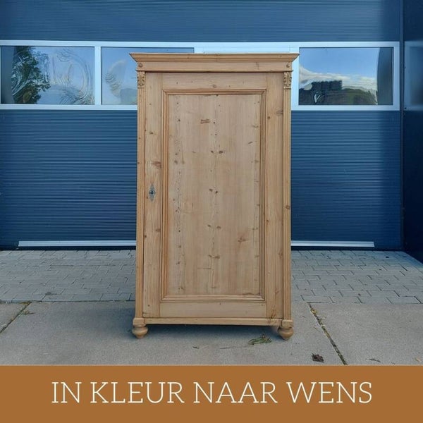 Landelijke klassieke kast, eendeurskast, legkast kledingkast