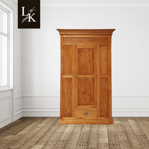 Landelijke klassieke kast, teak, jagerskast, servieskast