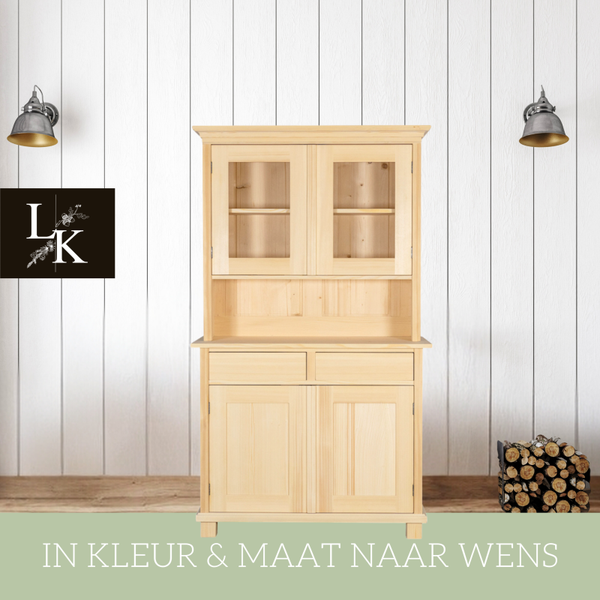 Landelijke klassieke kast Keswick - buffetkast, ladekast, voorraadkast, servieskast