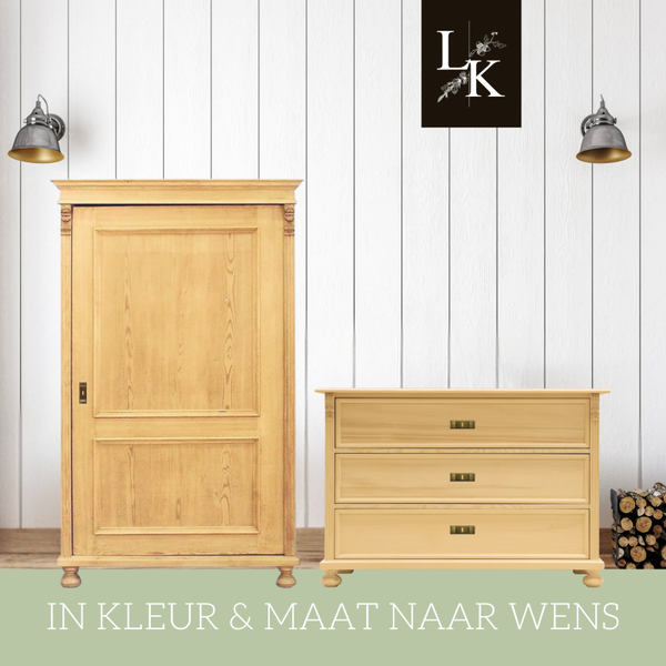 Landelijke klassieke kinderkamer Howard - eendeurskast, kledingkast, ladekast, commode