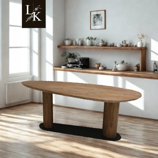 Landelijk Klassiek - Organisch - eettafel Pebble - Teak