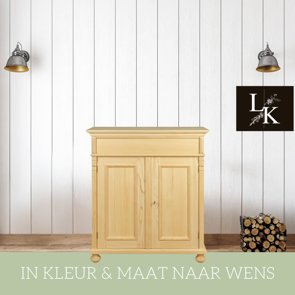 Landelijke klassieke kast Somerly (1 lade) - meidenkast, dressoir, commode, ladekast