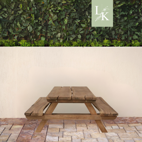 Landelijk klassieke tuintafel picknicktafel - Woodland
