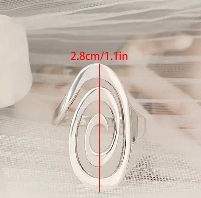 Modischer SPIRALEN Ring