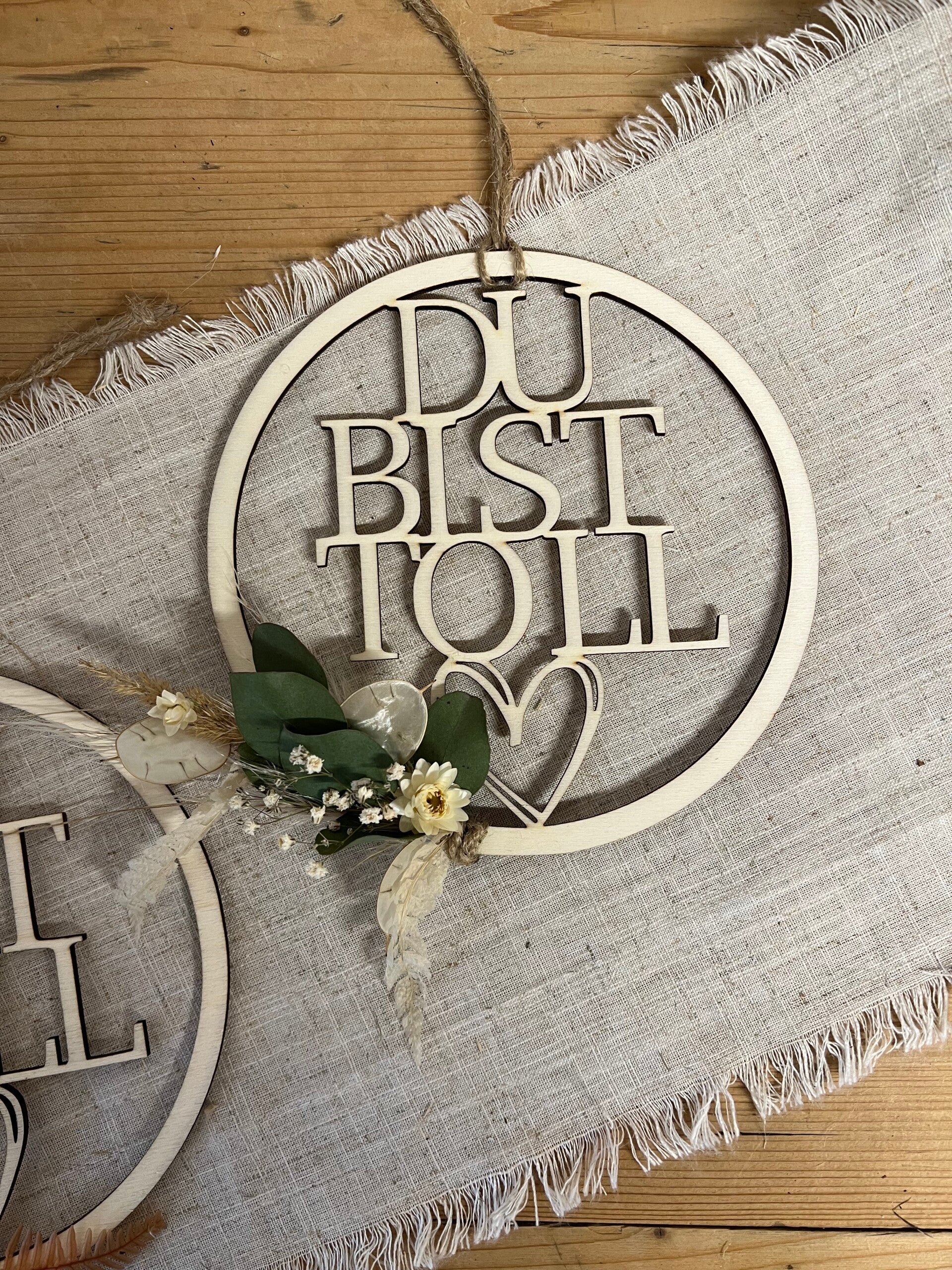 hängender Hoop „Du bist toll“