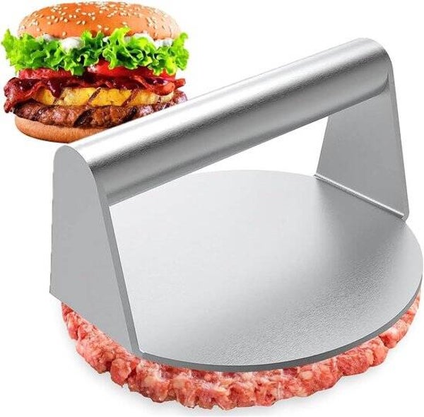 Burger Press/ smashed burger - 14Cm - Hamburgerpers en Hamburgermaker  - RVS
