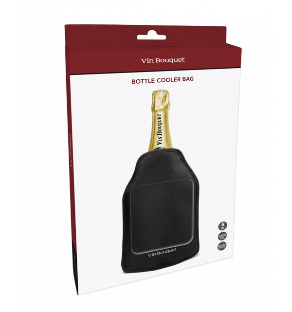 Flessenkoeler met gel zwart