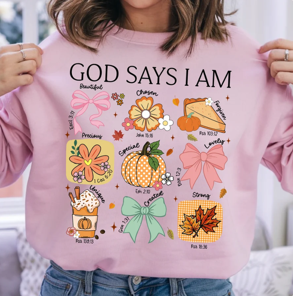 Seasonal "God Says I Am" Autumn Affirmation