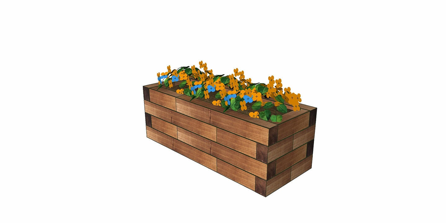 Pflanzengefäß Holzbaustein (D12)