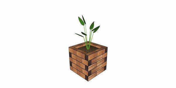 Pflanzengefäß Holzbaustein (D8)
