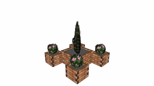 Pflanzengefäß Holzbaustein (P2)