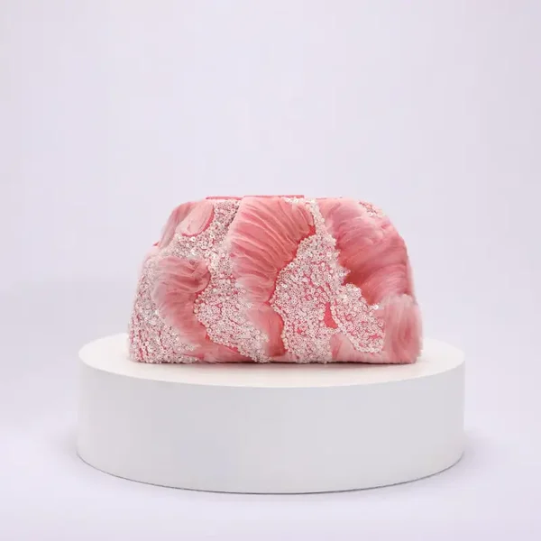 clutch schoudertas roze