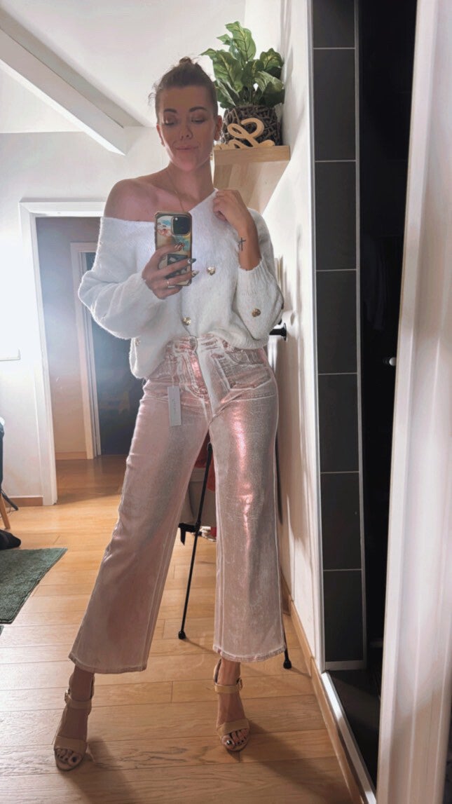 Mona glitter trouser  pink