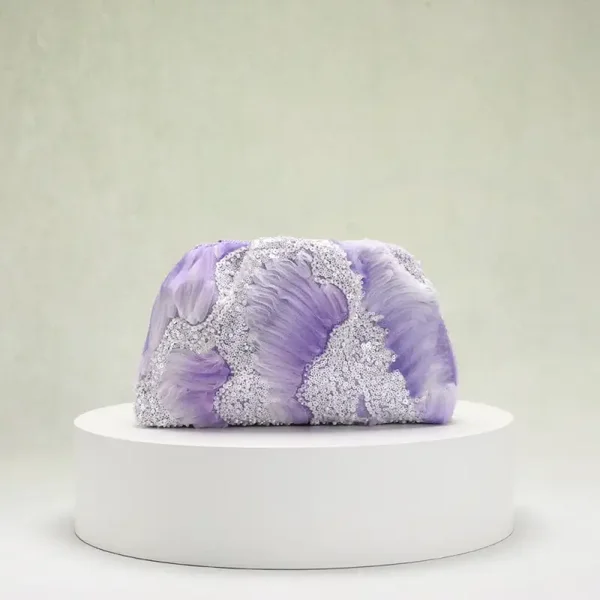 clutch schoudertas puple