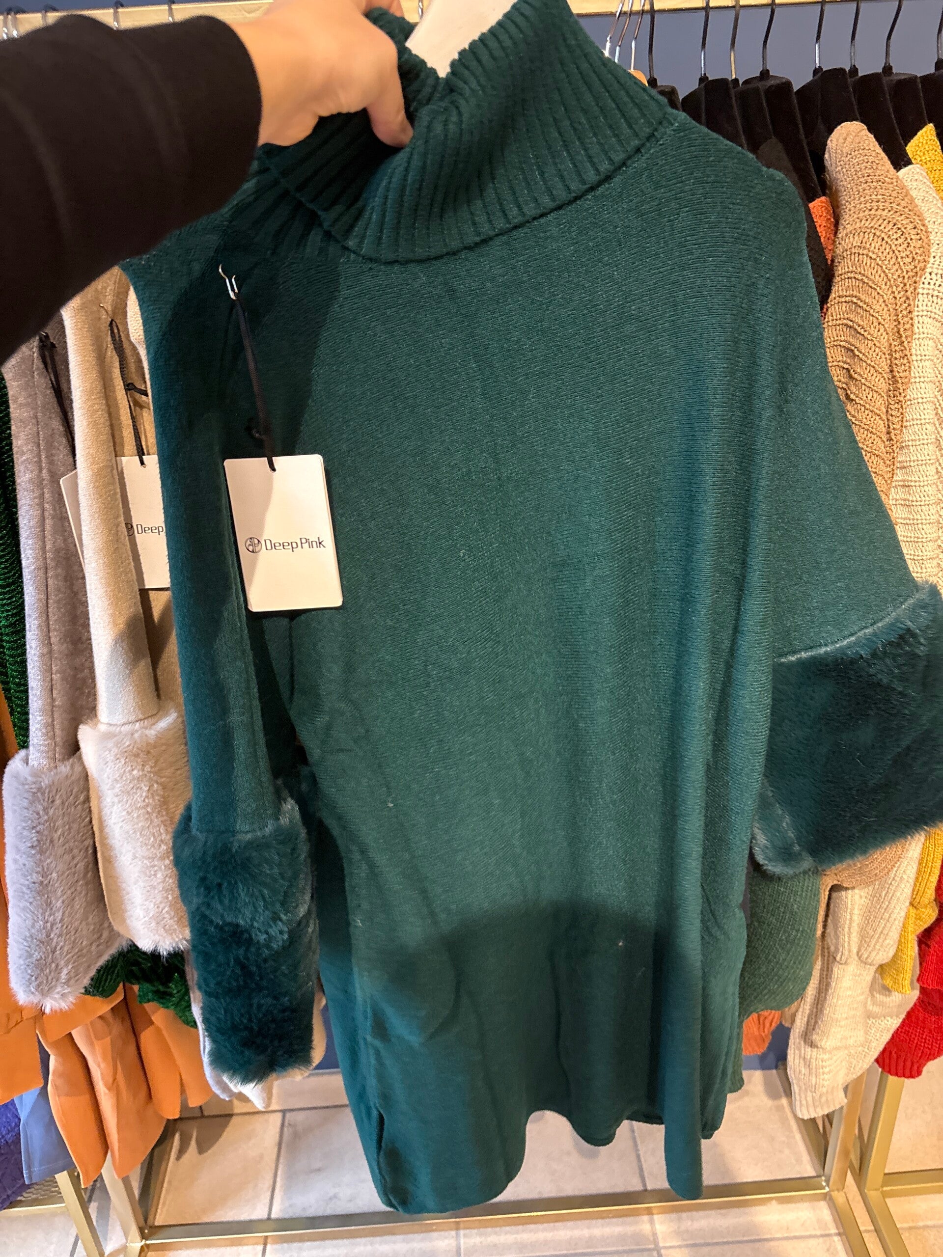 Tu knitted jurk green