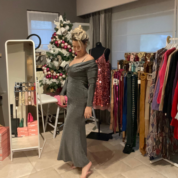 Emmy jay glitter dress F&p grey