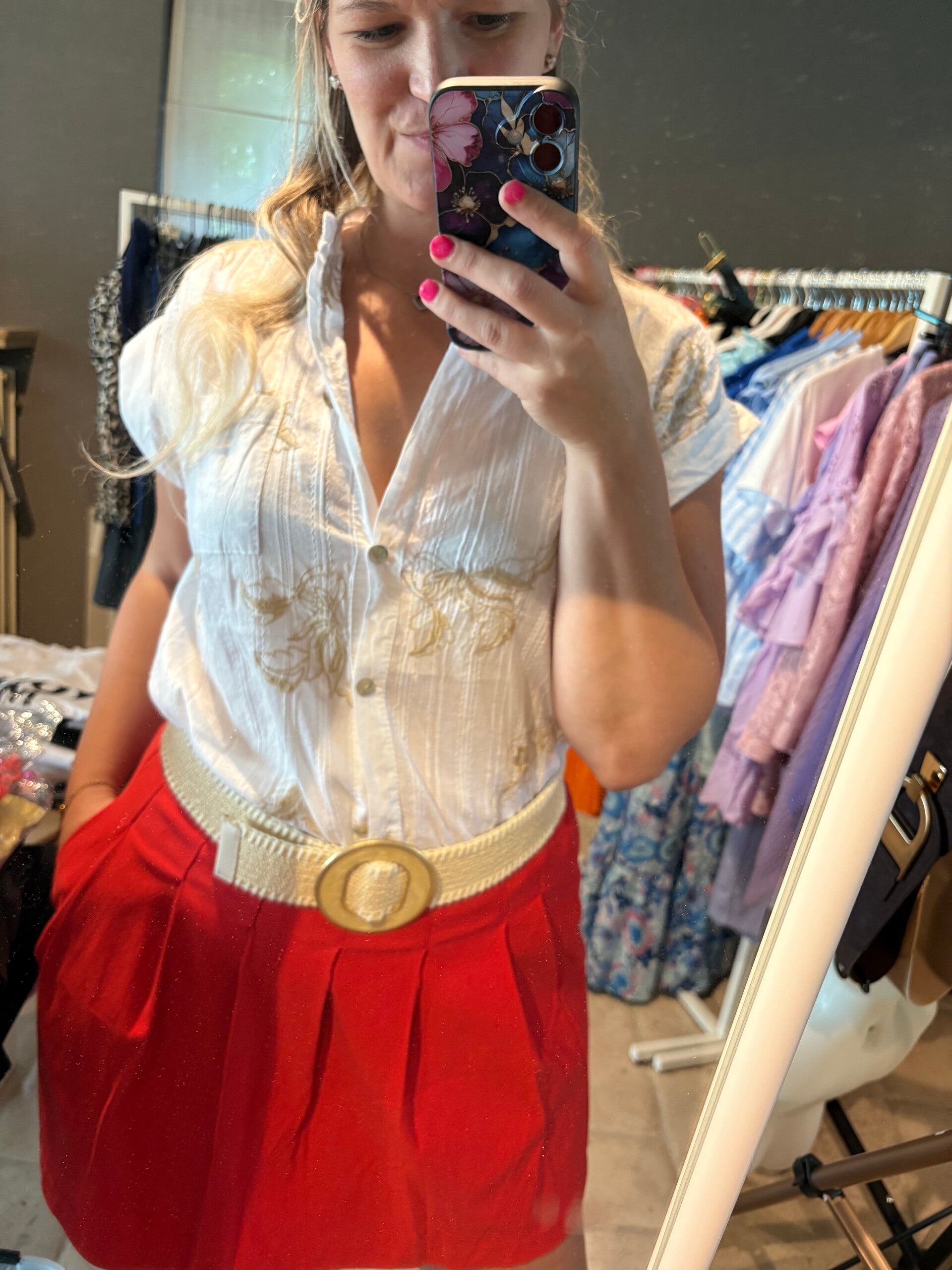 Ibiza vibes Blouse wit / beige