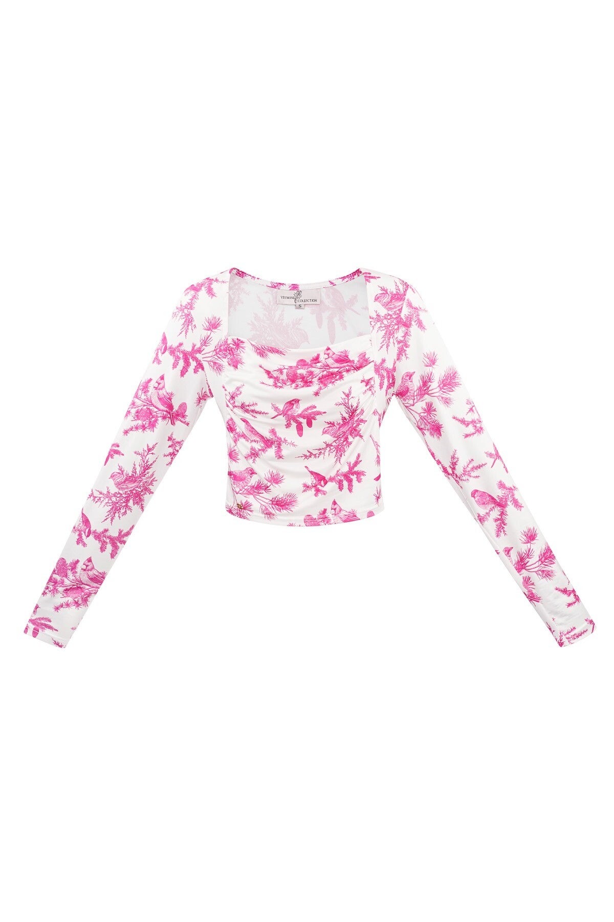 Longsleeves vlinder top roze