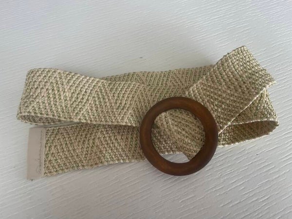 Ibiza riem goud/beige