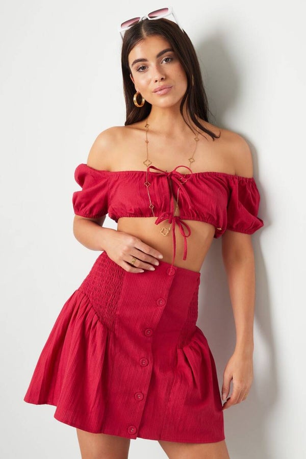 Ruffle rokje rood❤️