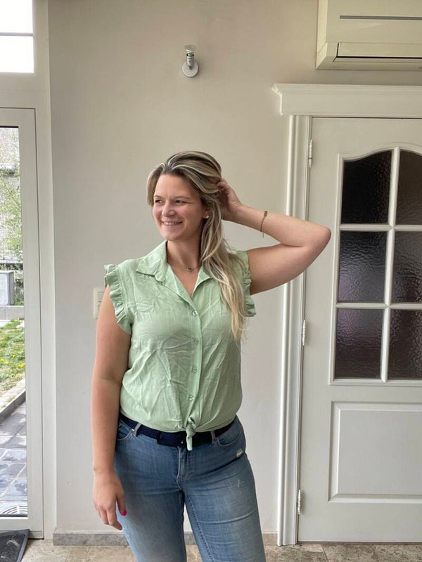 Trendy lady light green one size