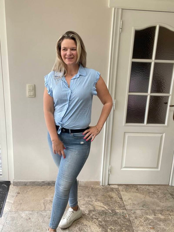 trendy lady light blue one size