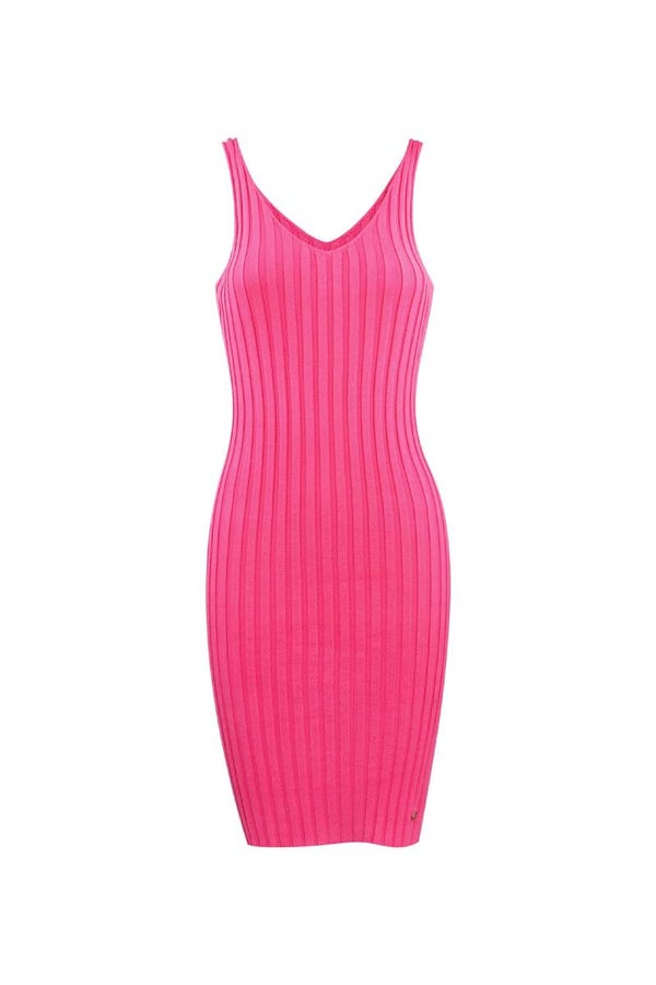 All season fuscia jurk