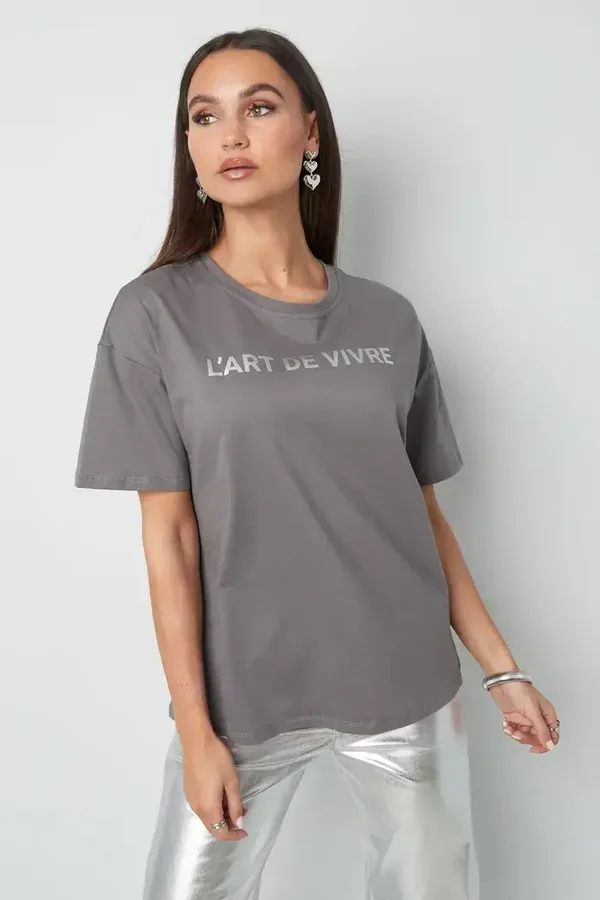 T-shirt l'art de vivre - gray silver
