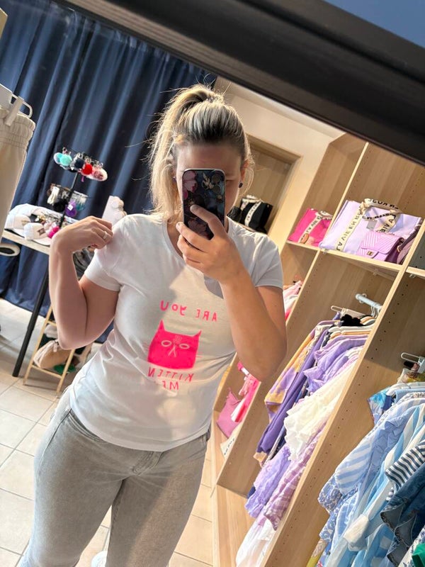 t-shirt are you kitten me!