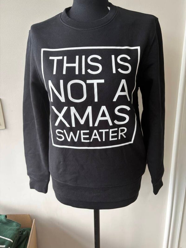 Kerst sweater zwart this not xmas unisex