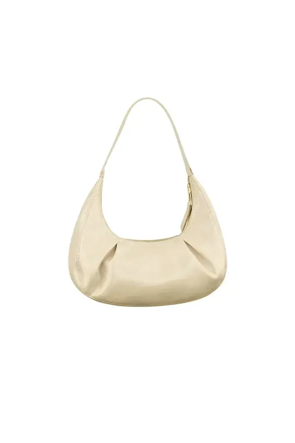 tas met plooien beige