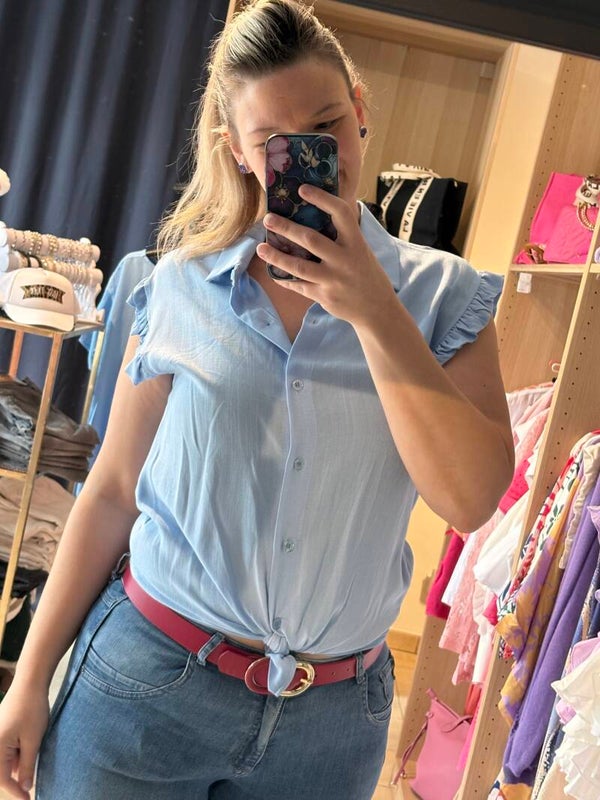 trendy lady light blue one size