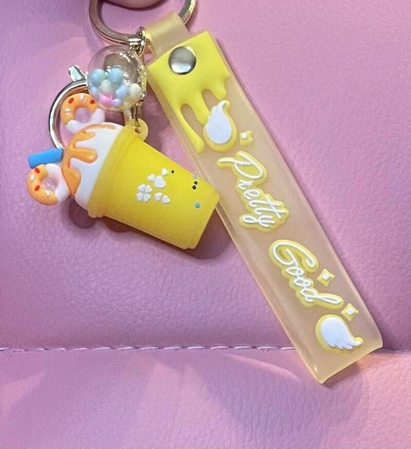 8058Sleutelhanger smoothie geel