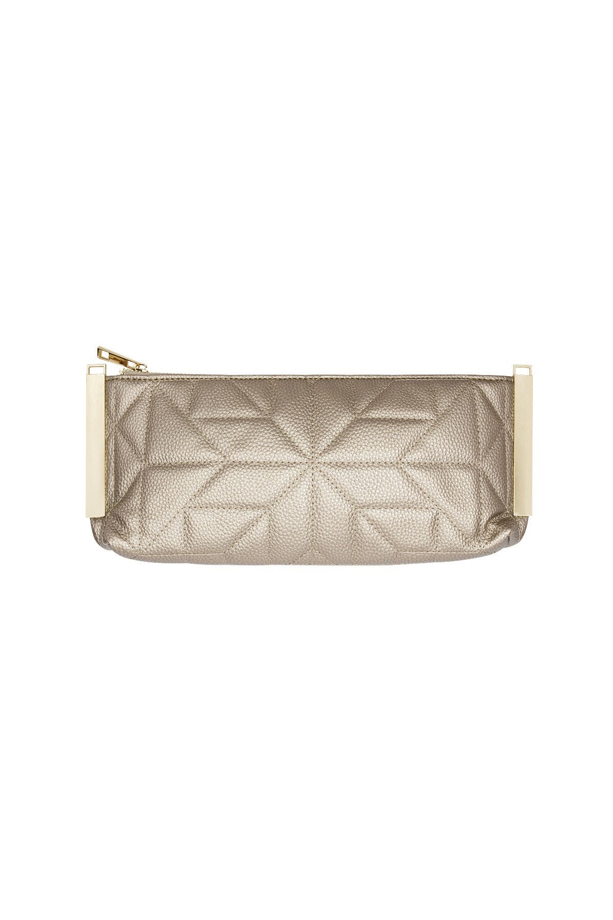 Clutch  gold (met lange strap)