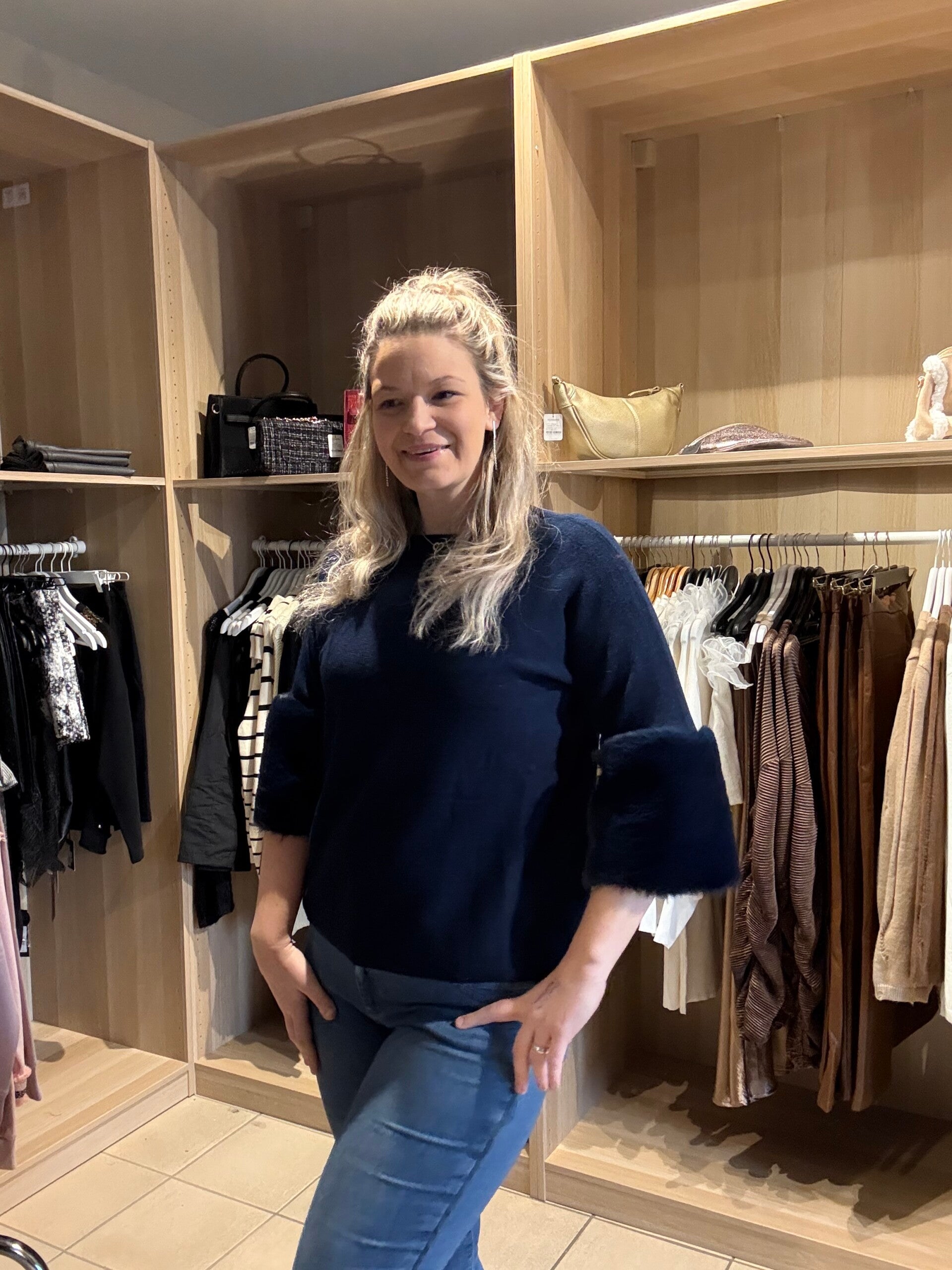 Tu fluffy trui blauw