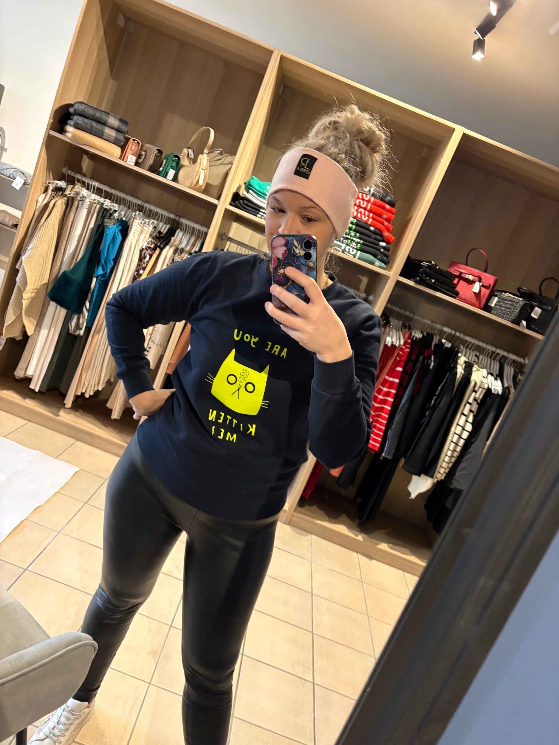 Warme Haar band Lets rebel Roos zwart