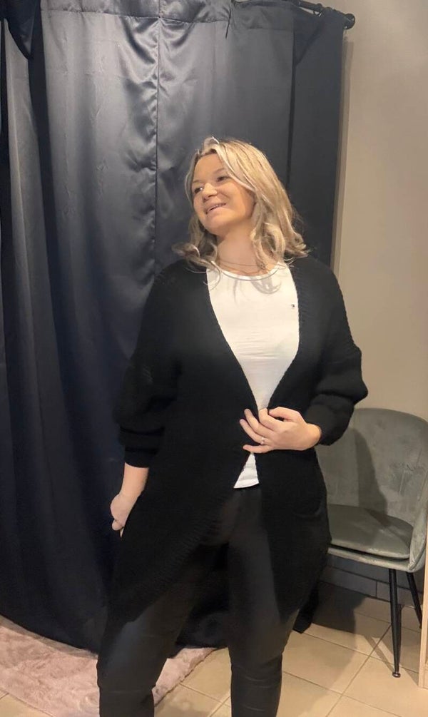 6029 Gebreide Cardigan zwart