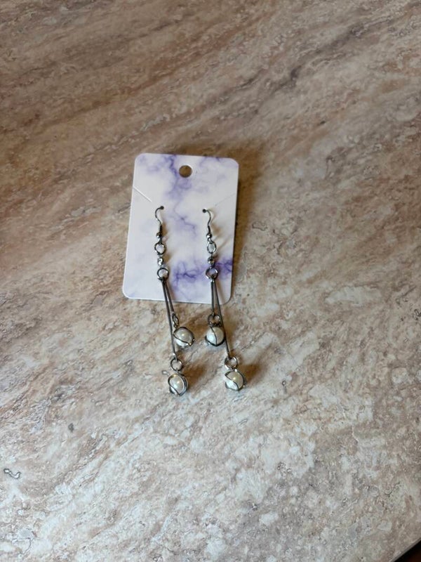 Afhangende oorbel parel