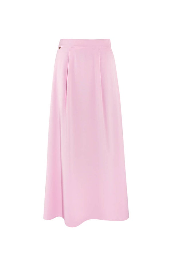 satin rok roze