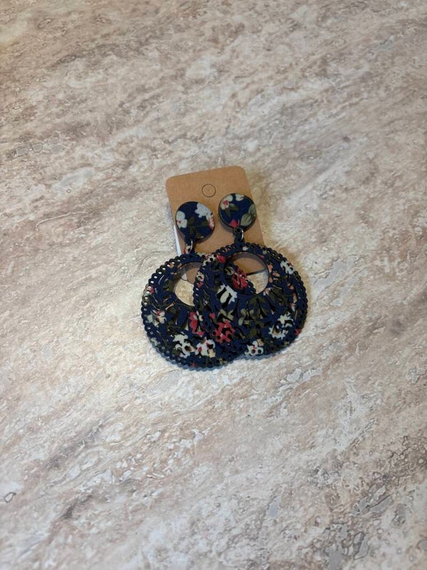 oorbell boheim donker blauw