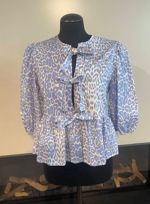 Stunt blouse blauwe panter