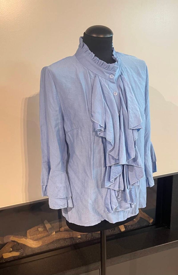 Stunt blouse blauwe touches