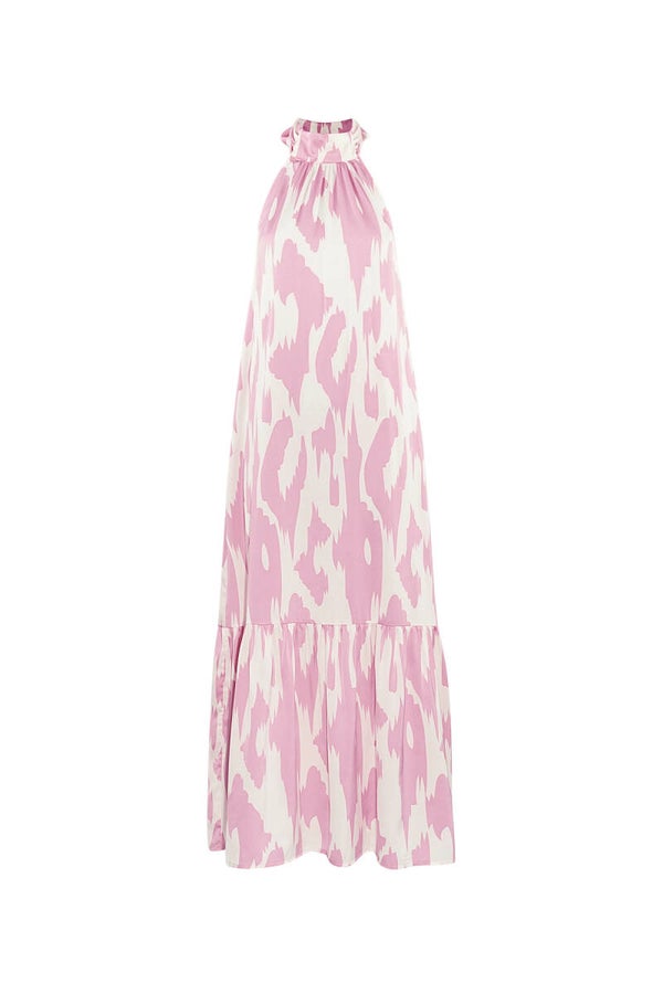 maxi halther dress baby roze