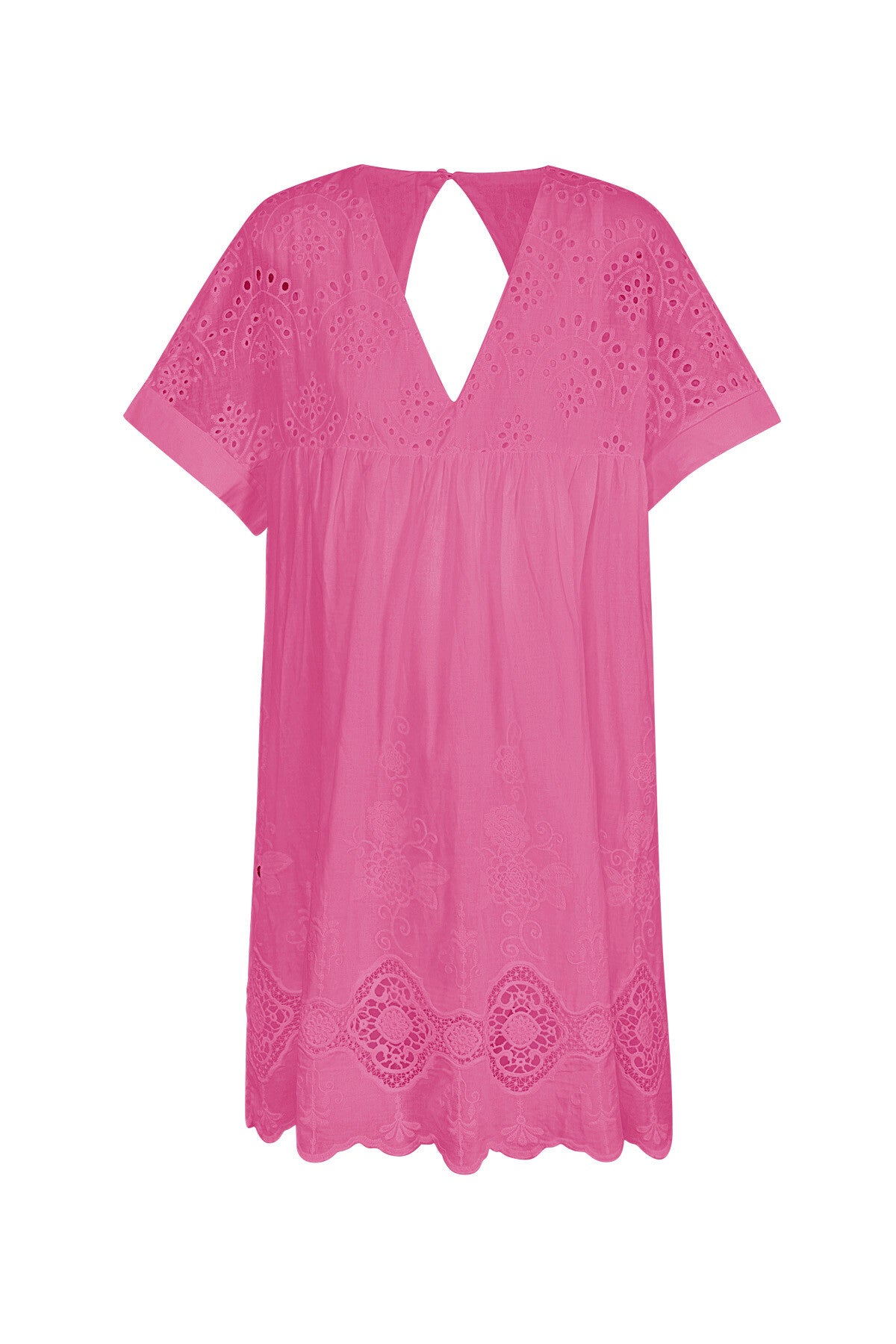 katoenen  playsuit fuchsia
