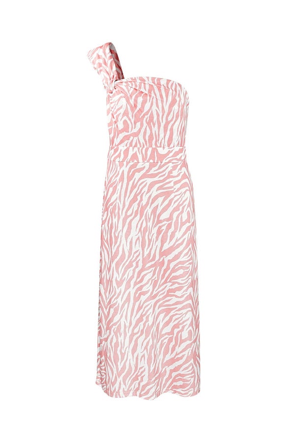 witte roze zebra dress