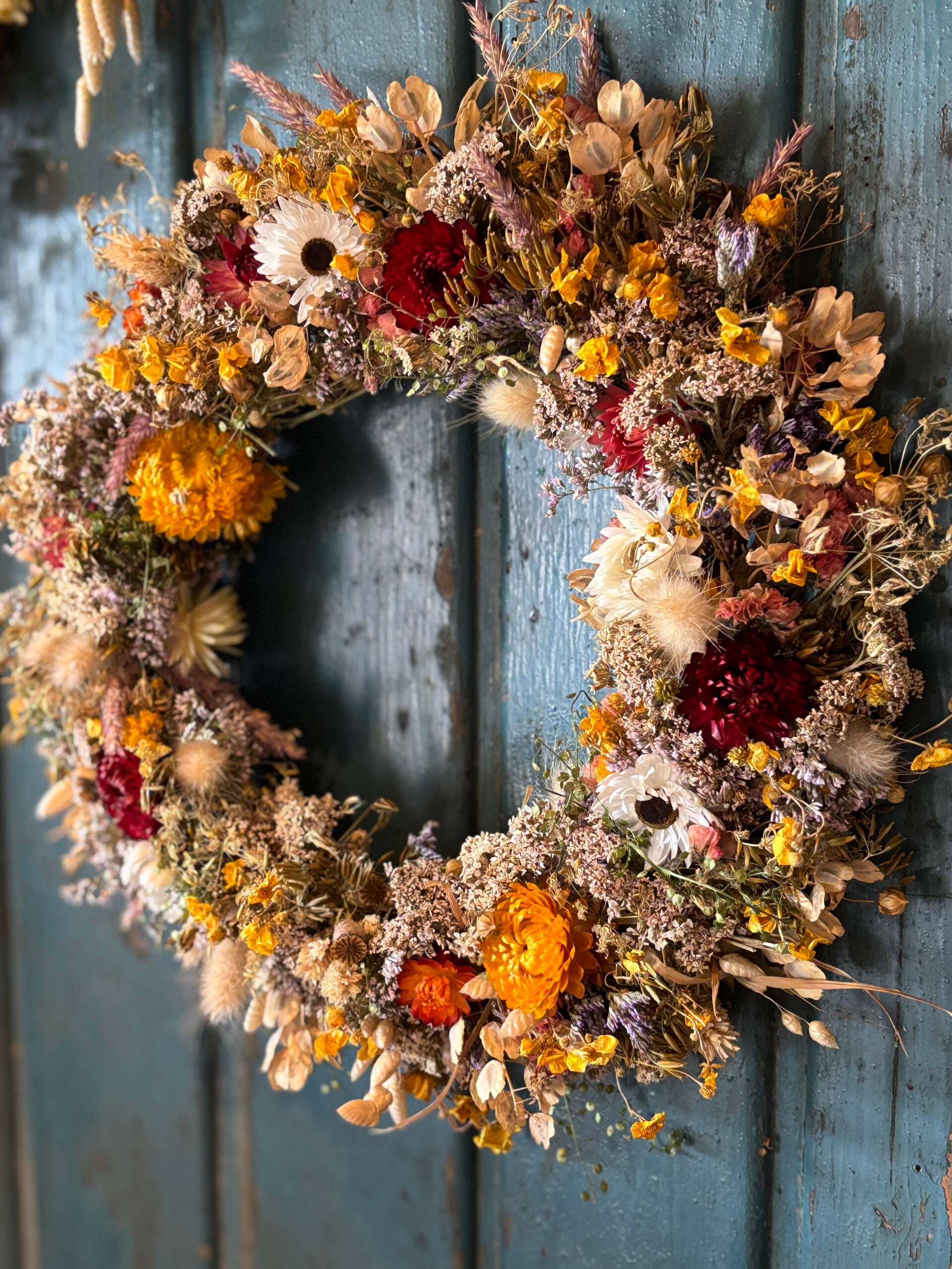 Droogbloemen krans boterbloem